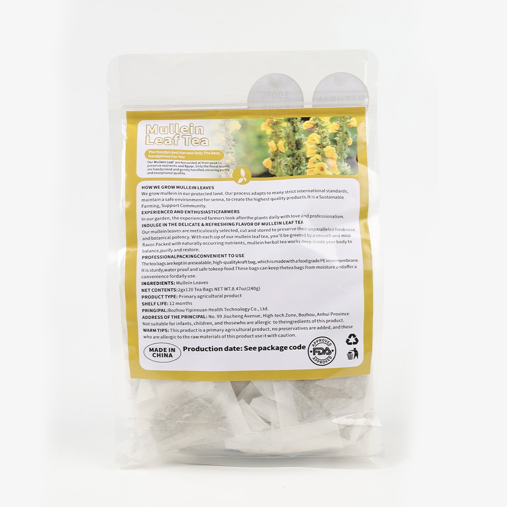Mullein Leaf Tea Clear Lungs Relieves Cough Improve Digestive Function 120 Bag