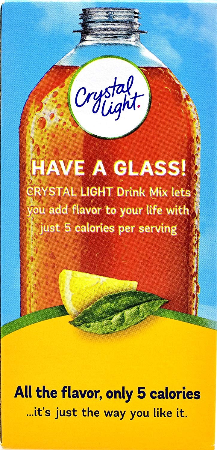Crystal Light Drink Mix, Lemon Iced Tea, On The Go Packets, 10 Ct