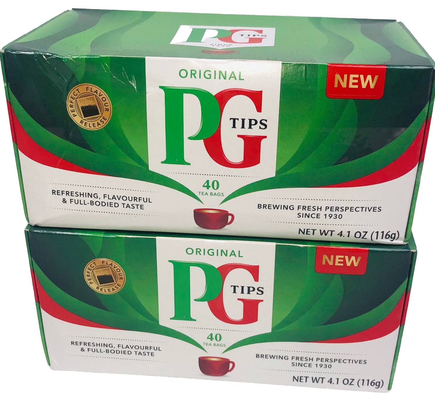 2 – Original PG Tips Black Tea 40 tea bags Made in England 4.1 oz 05/2027