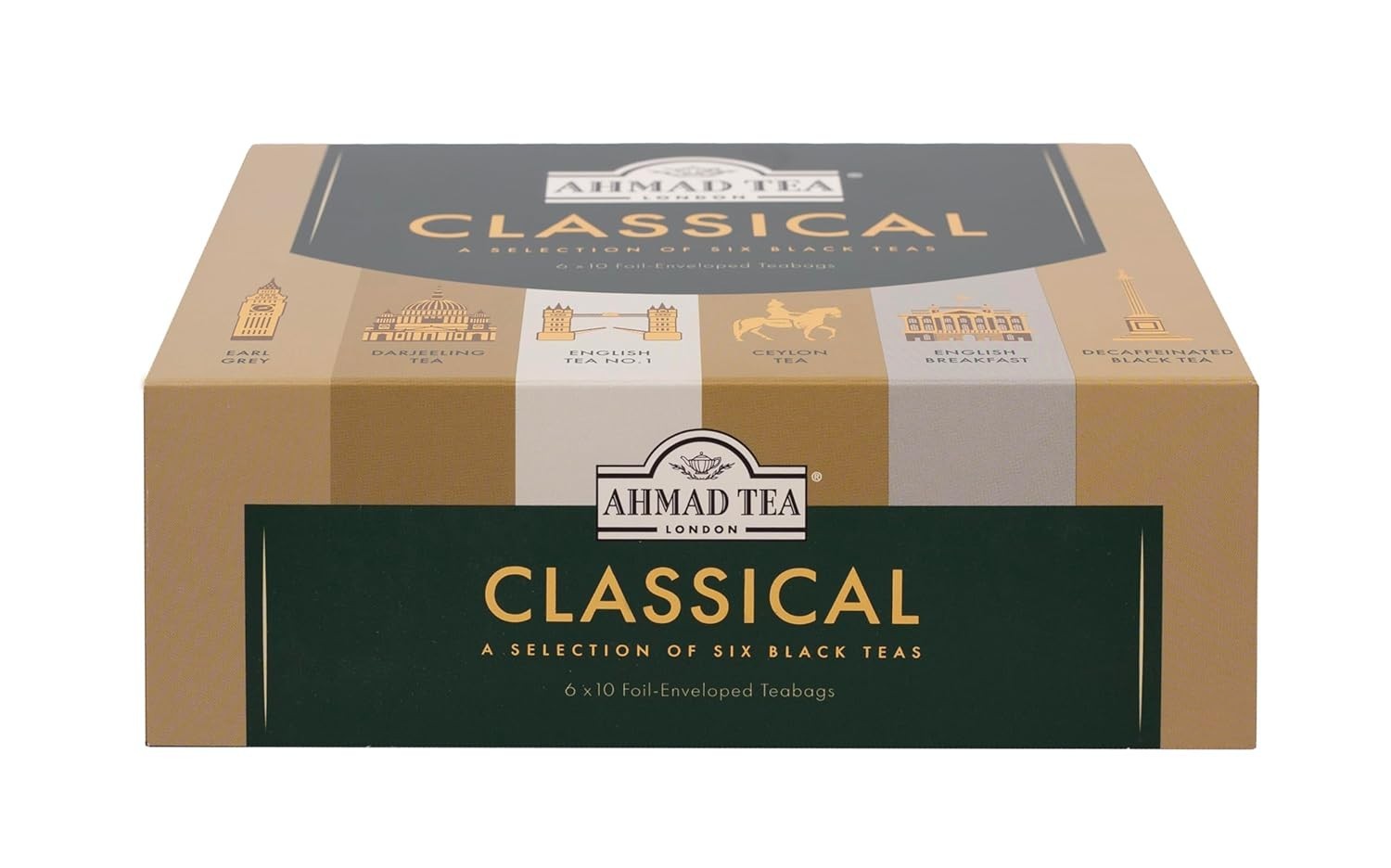 Black Tea Set 60 Foil Teabags Classic Selection Earl Grey Darjeeling