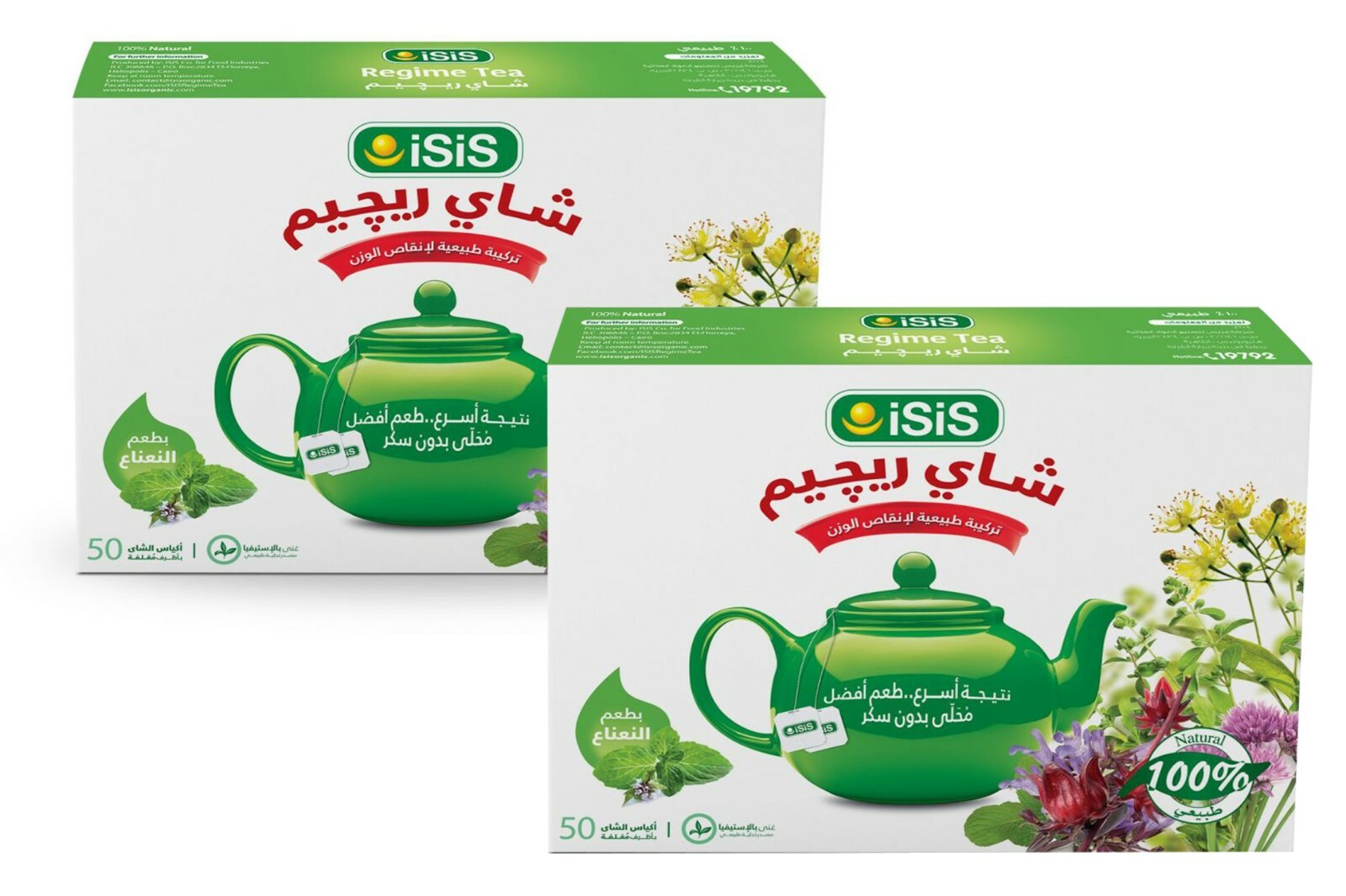 50 Bags iSiS Regime Tea Weight Loss Reducing Slimming Herbs with Mint Cinnamon
