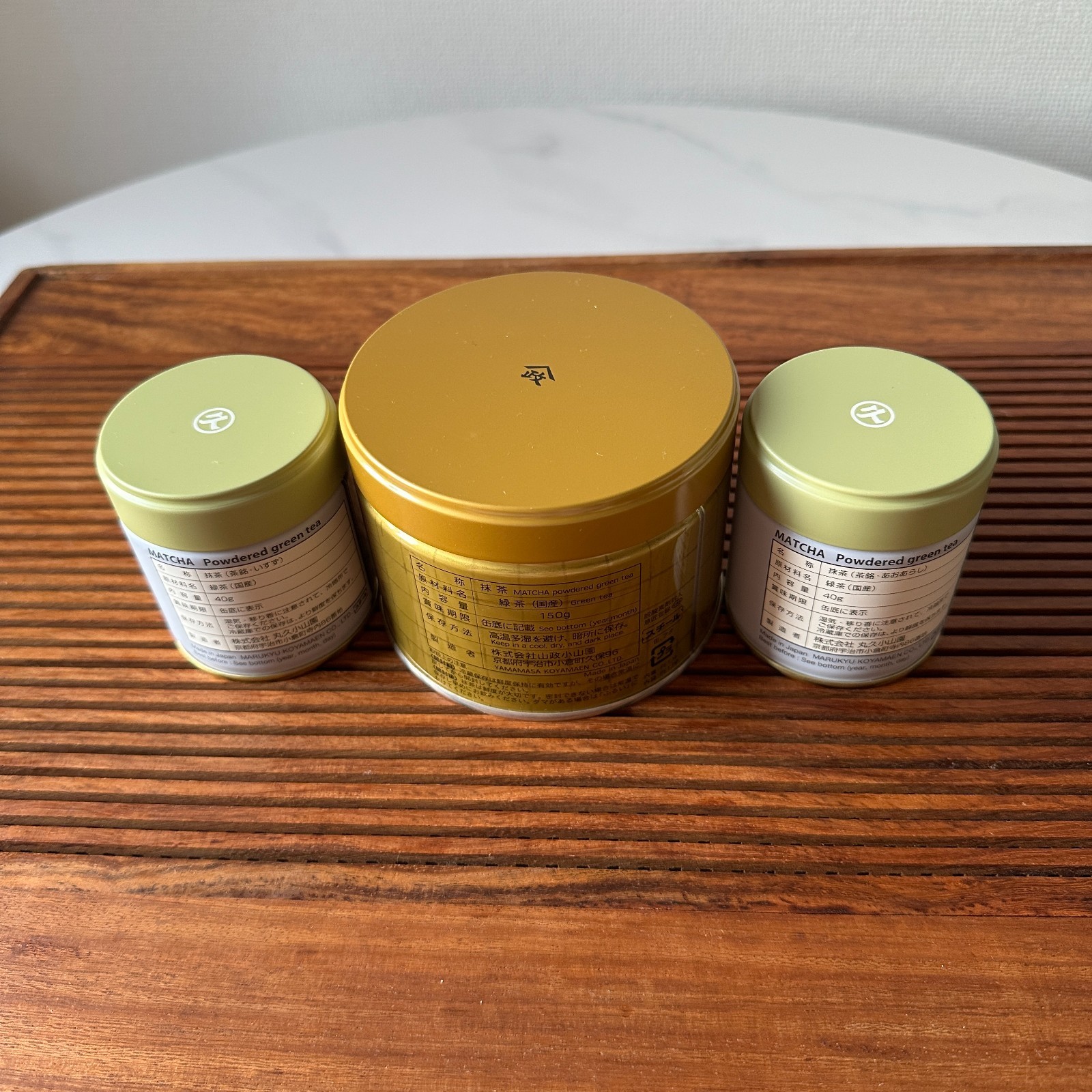 Uji Matcha Latte Set Yamamasa Koyamaen & Marukyu Koyamaen Matcha Tin set of 3