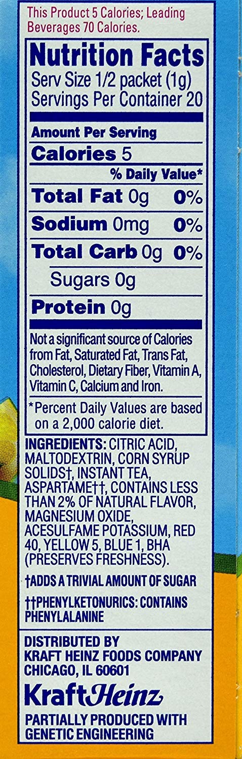 Crystal Light Drink Mix, Lemon Iced Tea, On The Go Packets, 10 Ct