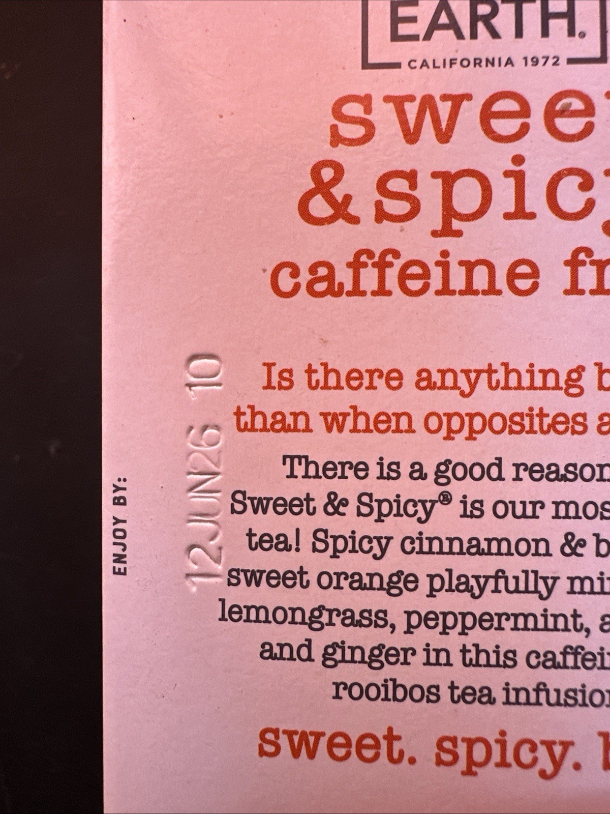 2 Pack Good Earth Sweet & Spicy Original Blend 18 Tea Bags Exp 06/26 Made in UK