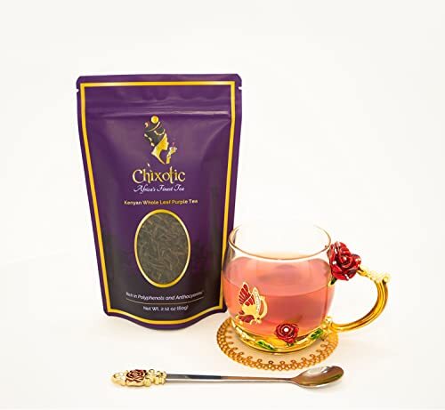 Whole Leaf Kenyan Purple Tea | High Antioxidants | Anti Aging | Low Caffeine