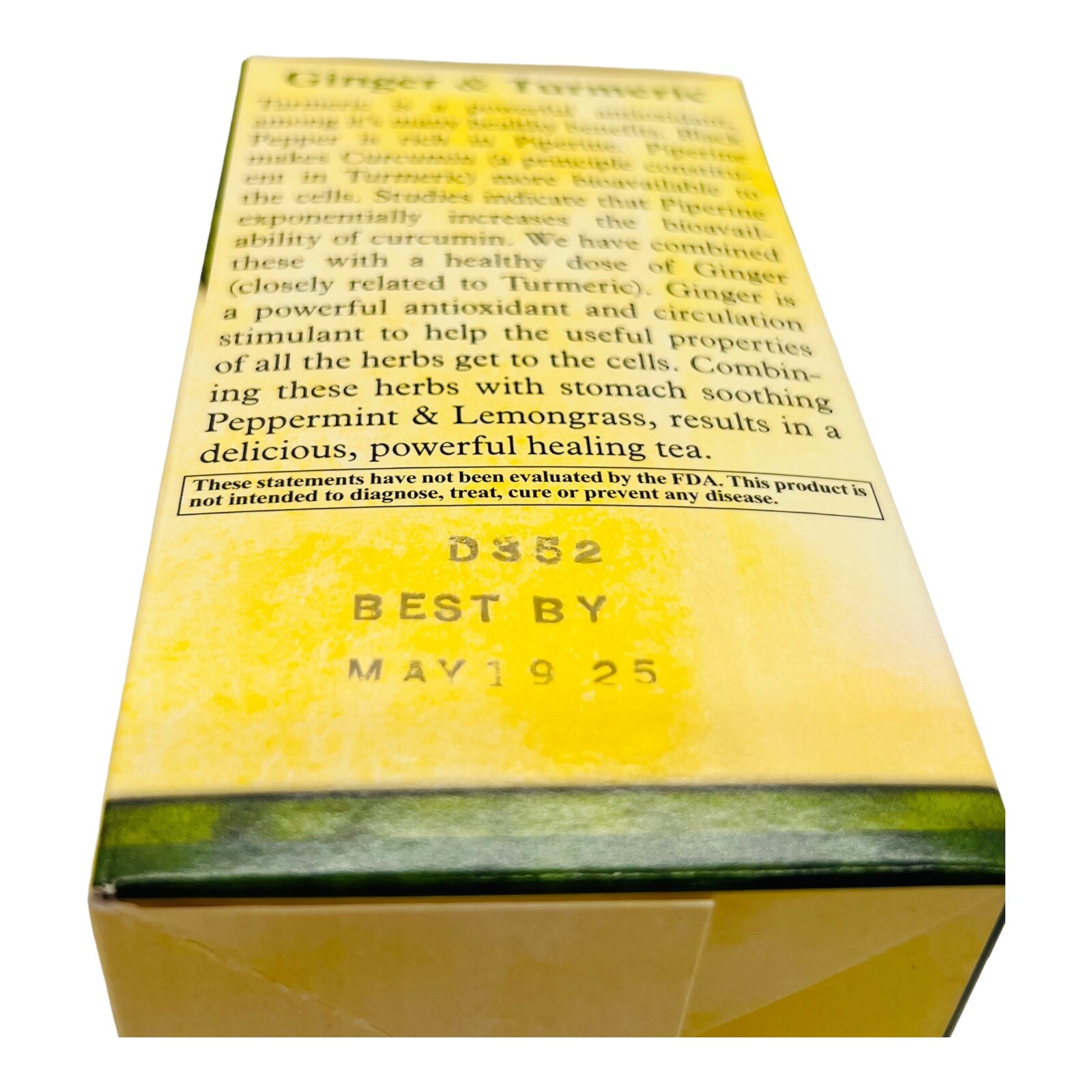 Mate Factor Herbal Tea Ginger & Turmeric with Black Pepper Blend 20 Bags 05/25