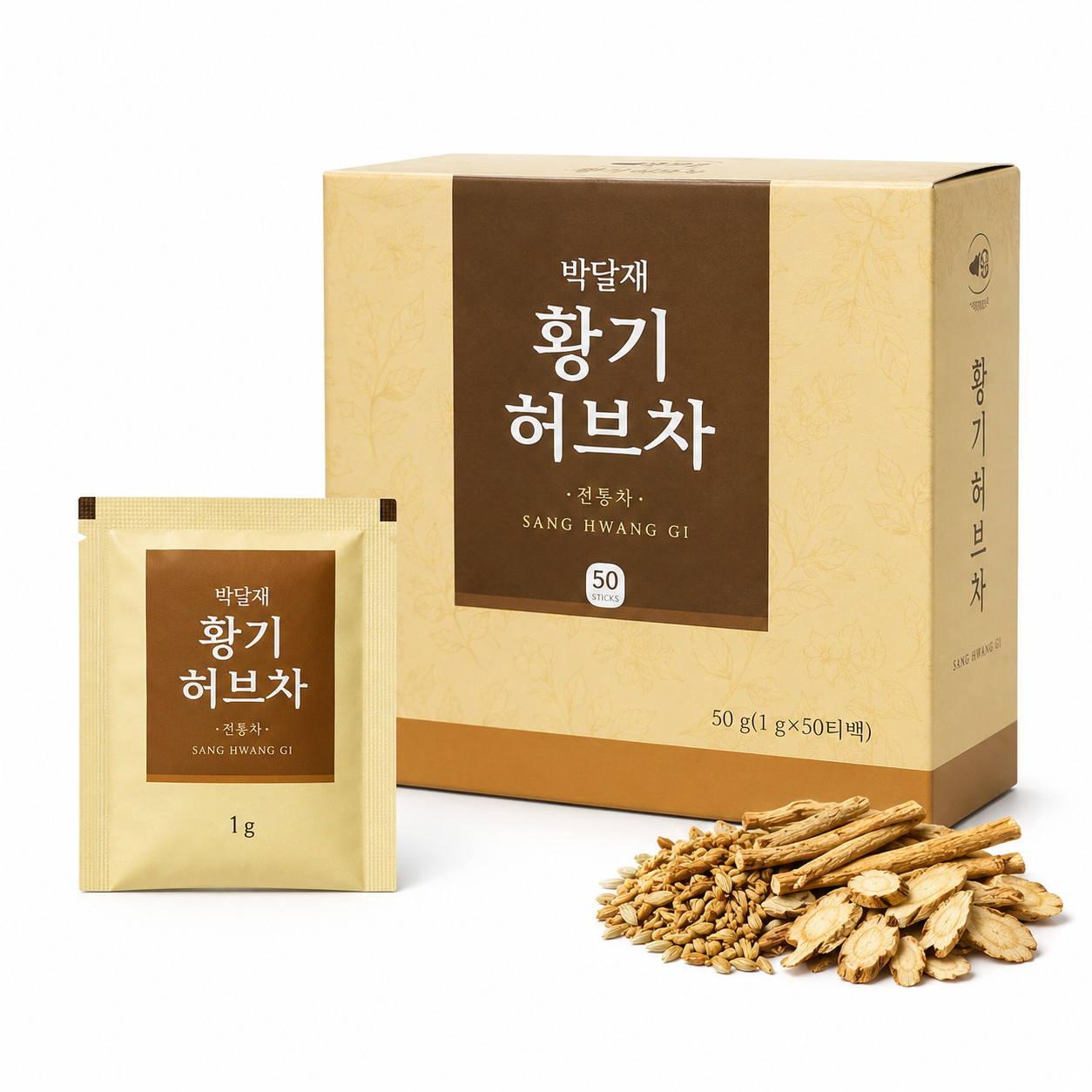 Bakdaljae Korean Astragalus Root Tea Bags 1g x 50 Bags Organic