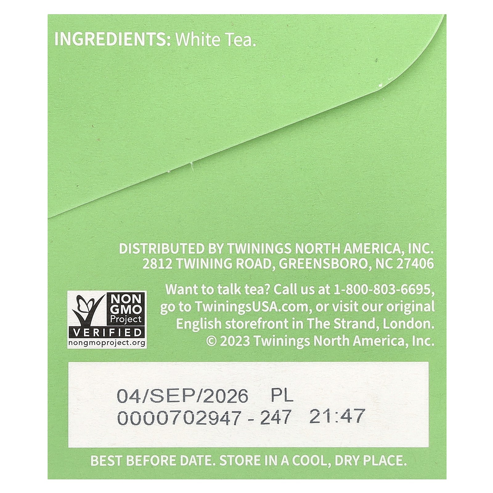 Pure White Tea, 20 Tea Bags, 1.06 oz (30 g)