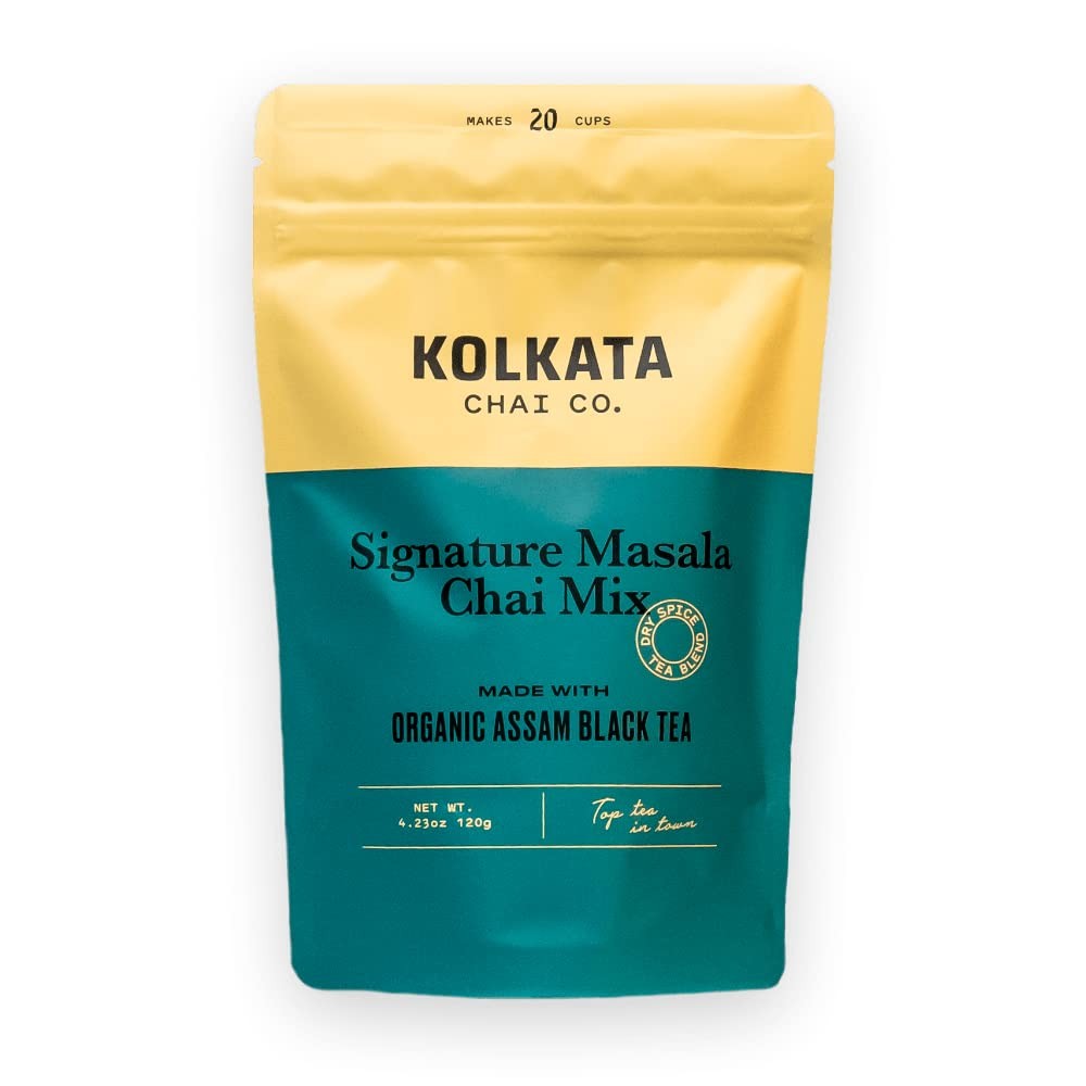 Kolkata Chai Signature Masala Chai mix, 100% Organic Black Tea, Makes 20 cups…