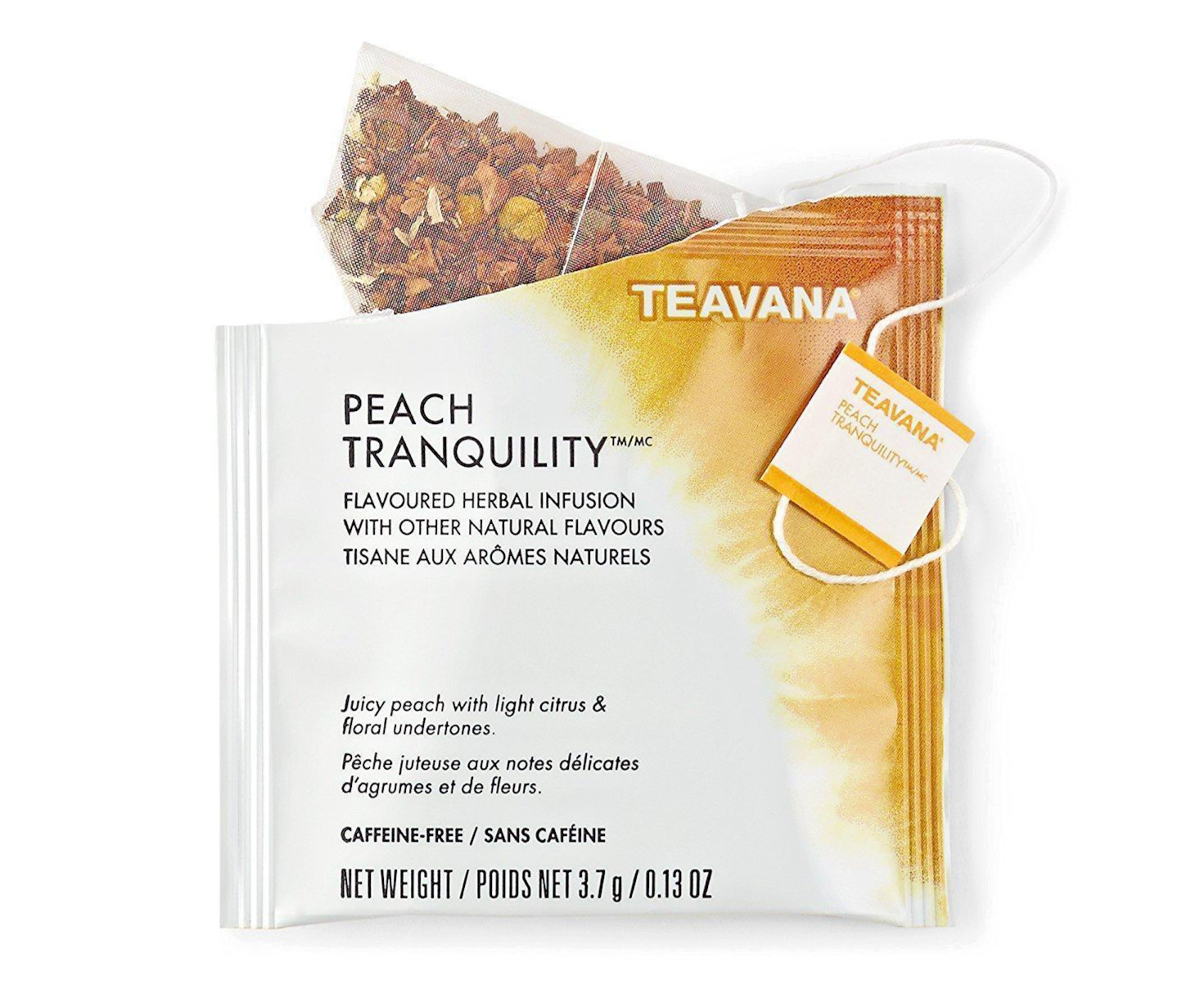🌈 RARE! STARBUCKS TEAVANA 2024 PEACH TRANQUILITY HERBAL 10 SACHETS TEA BAGS 🍑