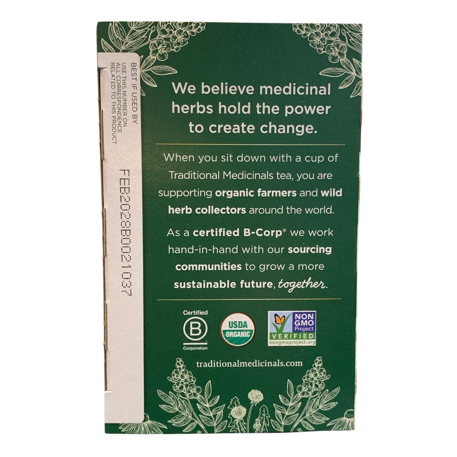 Traditional Medicinals Organic Hibiscus Herbal Tea, 6 Boxes of 16 ct BB 02/2028