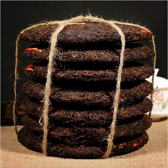 357gRipe Pu-erh Tea Cake Aged Yunnan Puerh Traditional Shou Mei Compressed Tea