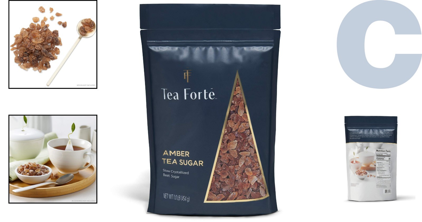 Quick-Dissolving Beet Rock Sugar Crystals for Tea & Coffee – 1 lb Resealable Bag