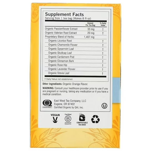 Yogi Bedtime, Caffeine-Free, Organic Herbal Tea Bags, 16 Count, .85 oz.