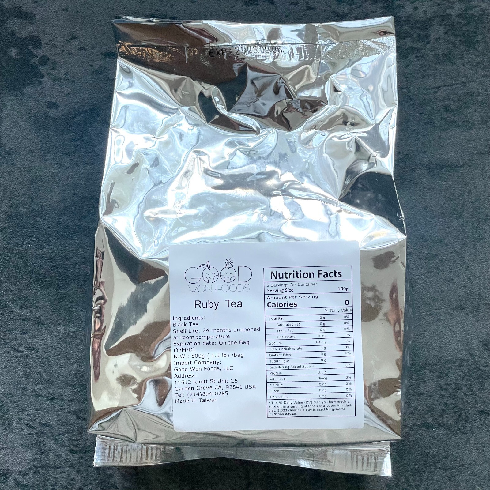 Good Won Foods 2023 Ruby Black Tea 500g No Sweetener & Added Flavors Taiwan Made