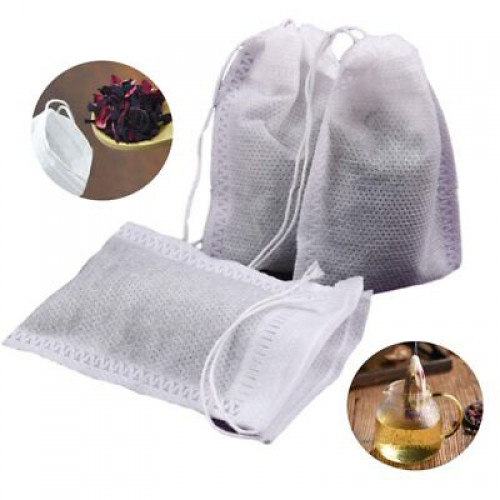 100 Pcs Non-woven Disposable Filter Empty Teabags Herb Loose Tea Bag Multisize