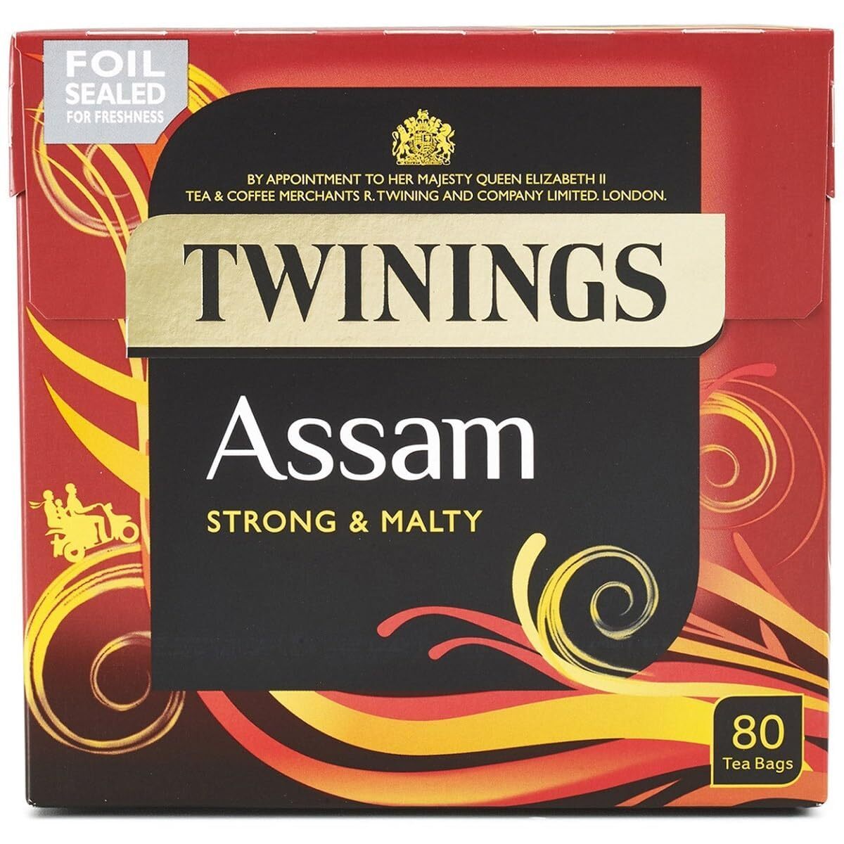Twinings Assam Tea 100 Teabags Pack 80 Count 250g Premium Black Tea