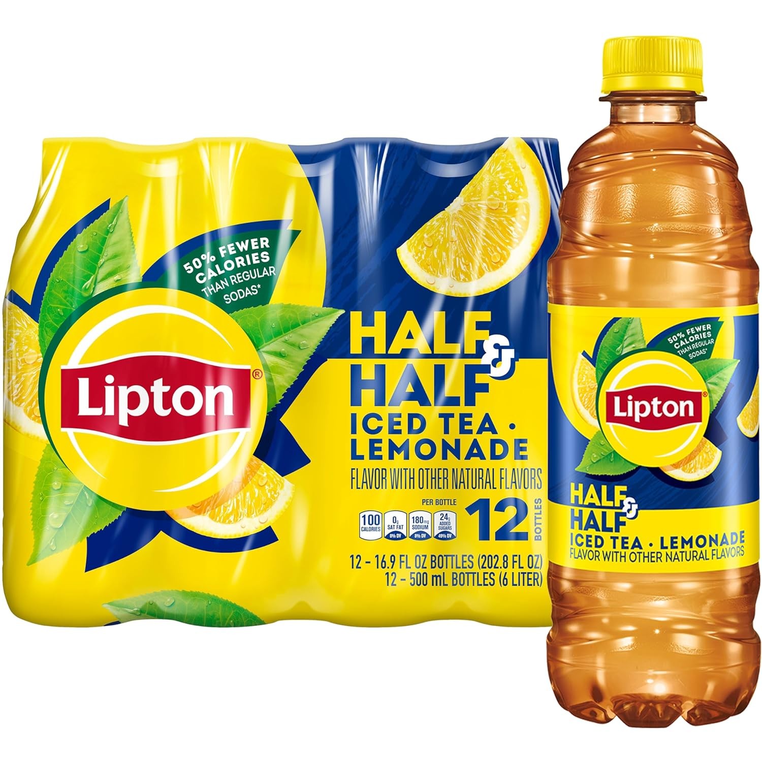 Lipton Iced Tea Lemon, 16.9 Fl Oz Bottles (Pack of 12)