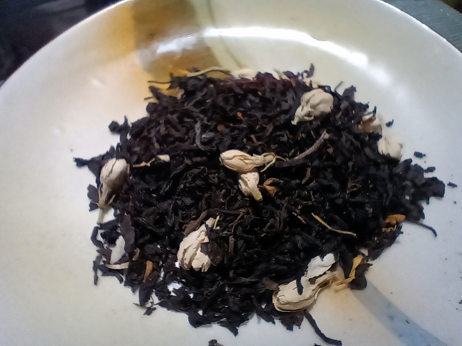 Tea Jasmine Flower Peach Loose Leaf Aged Asian Black Fruity Tea Blend Natural CB