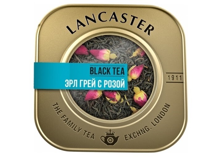 LANCASTER Black Tea EARL GREY w BERGAMOT&ROSE 75g METALIC GIFT TIN PACKAGING NEW