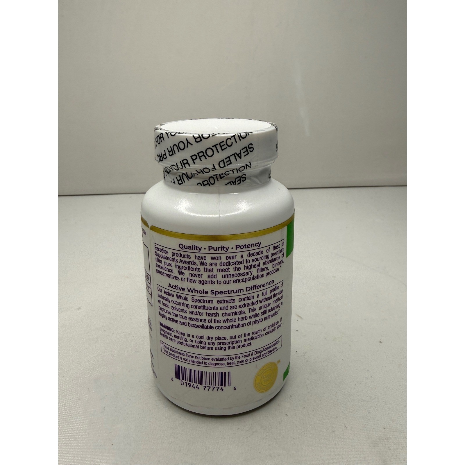 Paradise Green Tea Extract 120 Vegetarian Capsules Vegan Non GMO Gluten Free
