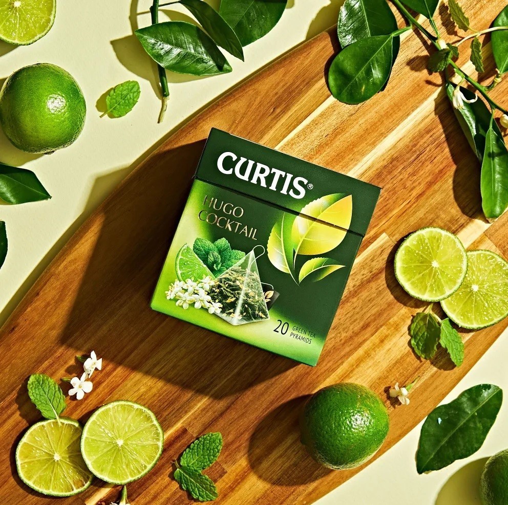 3 x CURTIS Hugo Cocktail Green Tea Lime Mint Flavor Teabags 20 Ct.