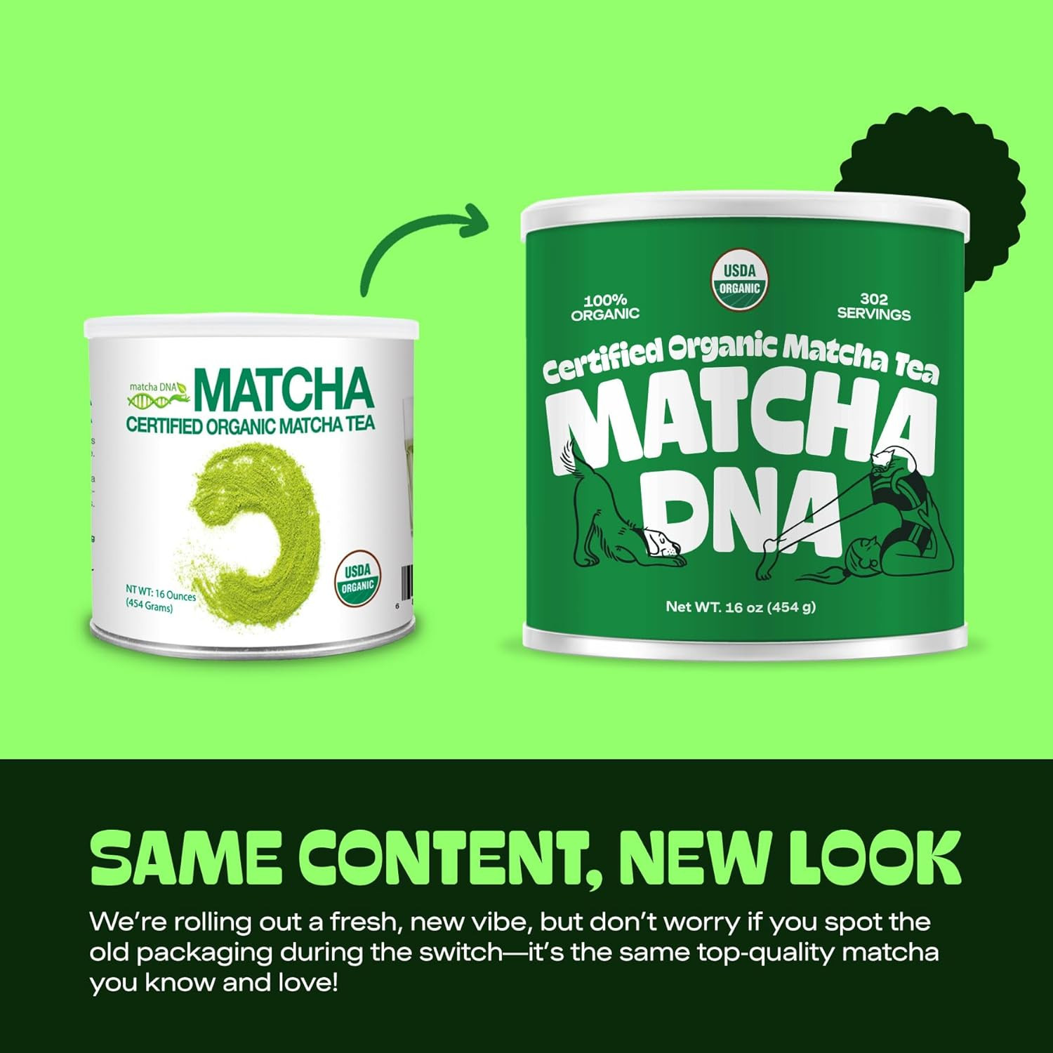 Certified Organic Matcha Green Tea Powder (16 Oz TIN CAN)