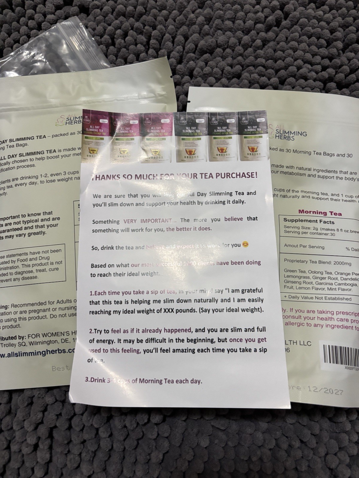 All Slimming Herbs All Day Slimming Tea Morning & Evening Detox 60 Bags