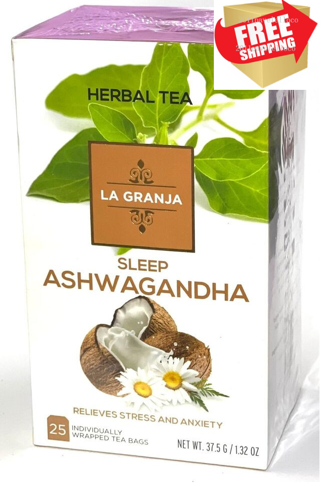 Ashwagandha Root Tea – Herbals Pure Herbal Tea (25 Count) Coconut Flavor