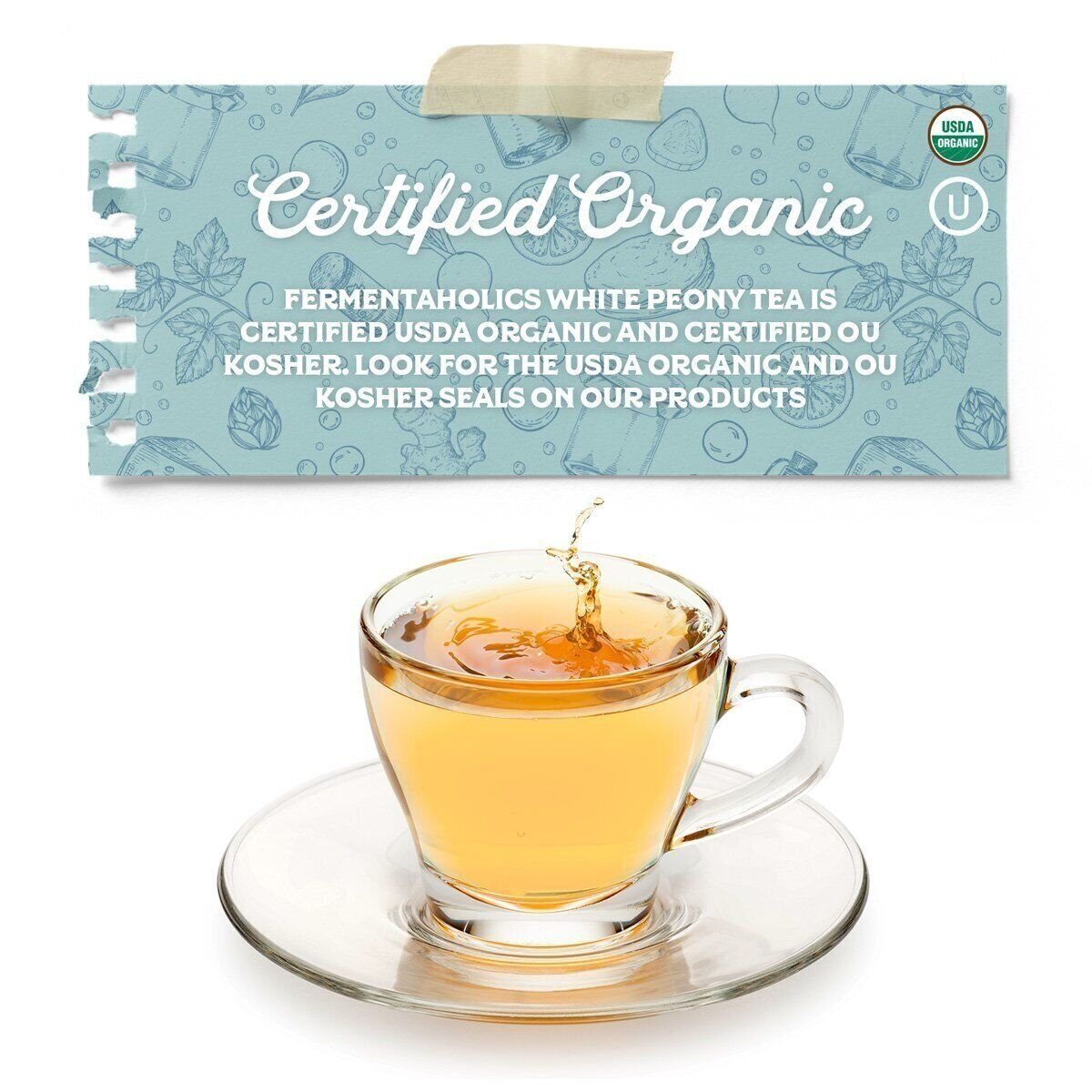 Fermentaholics USDA Certified Organic Loose Leaf White Peony Tea