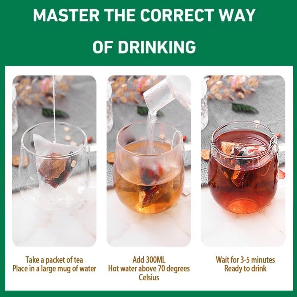 30pcs Ginseng and wolfberry tea Maca Mulberry Men Kidney Detox Liver Tea
