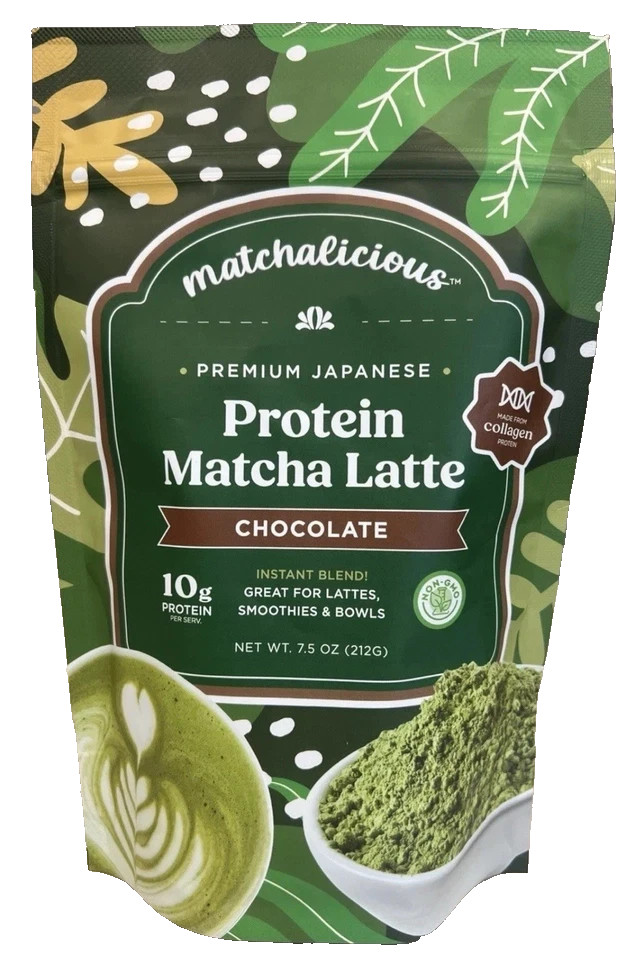 Matchalicious™ Premium Japanese Protein Chocolate Matcha Latte 7.5oz New