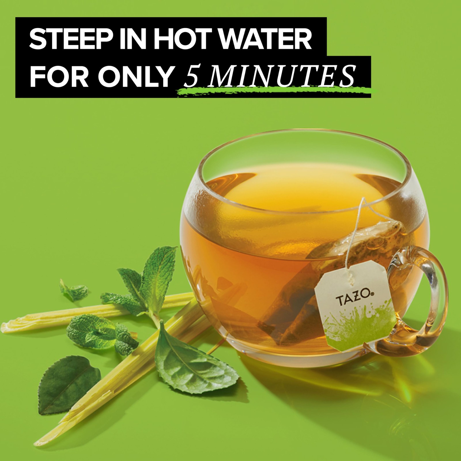TAZO Organic Zen Green Tea Caffeinated w/ Refreshing Lemongrass & Spearmint 16ct