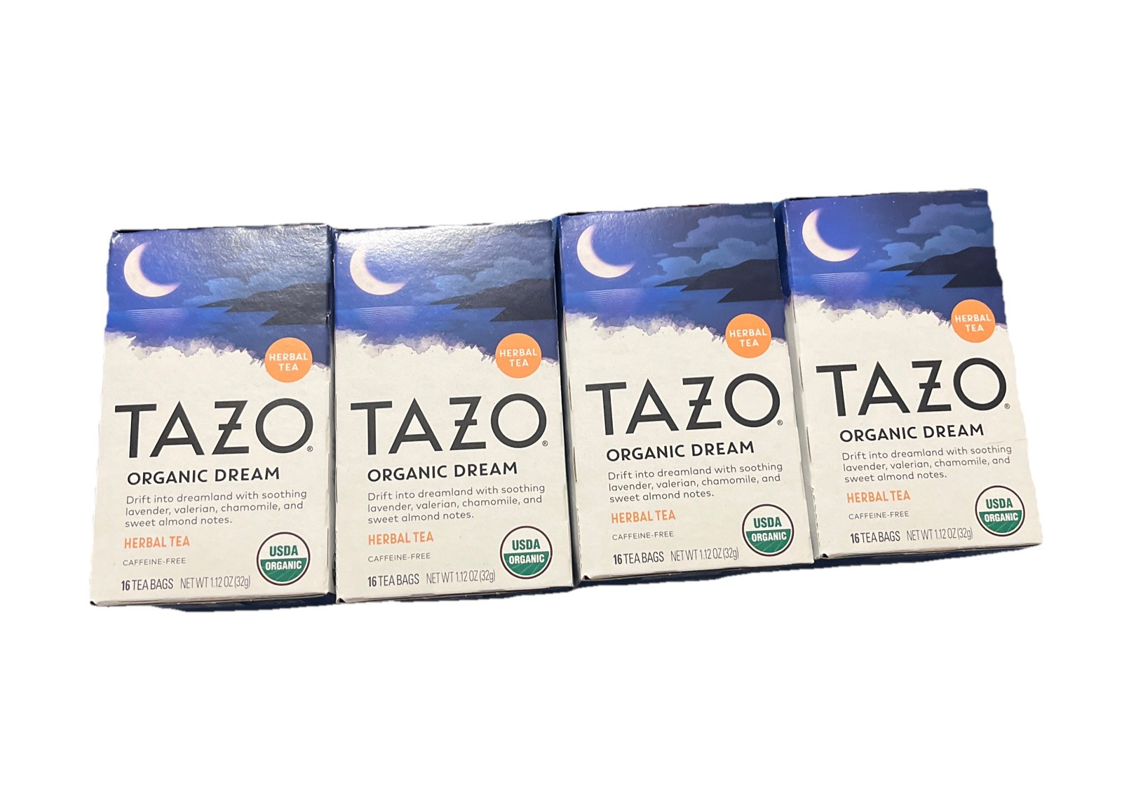 4x Tazo Regenerative Organic Dream Herbal Tea 16 Tea Bag Sleep New BB05/2027