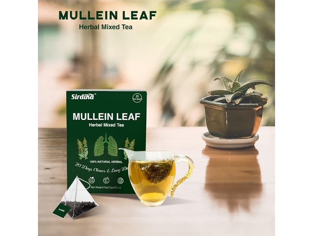 Sirdika Mullein Leaf Herbal Mixed Mint Tea Bags 20 Ct Caffeine Free Non-GMO