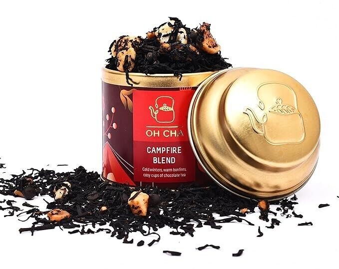 OH CHA – Assam Tea, Toasty Christmas Campfire Blend 35gm with Marshmallow, Choco