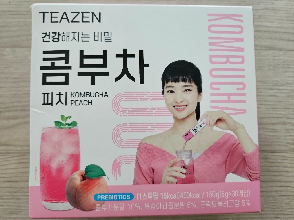 Teazen Kombucha Peach Powder 5g x 30sticks Prebiotics Tea K-Drink
