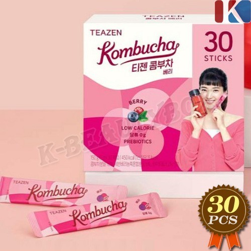 TEAZEN Kombucha Berry 5g x 30pcs Low Calorie 0% Sugar Prebiotics Korean Drink