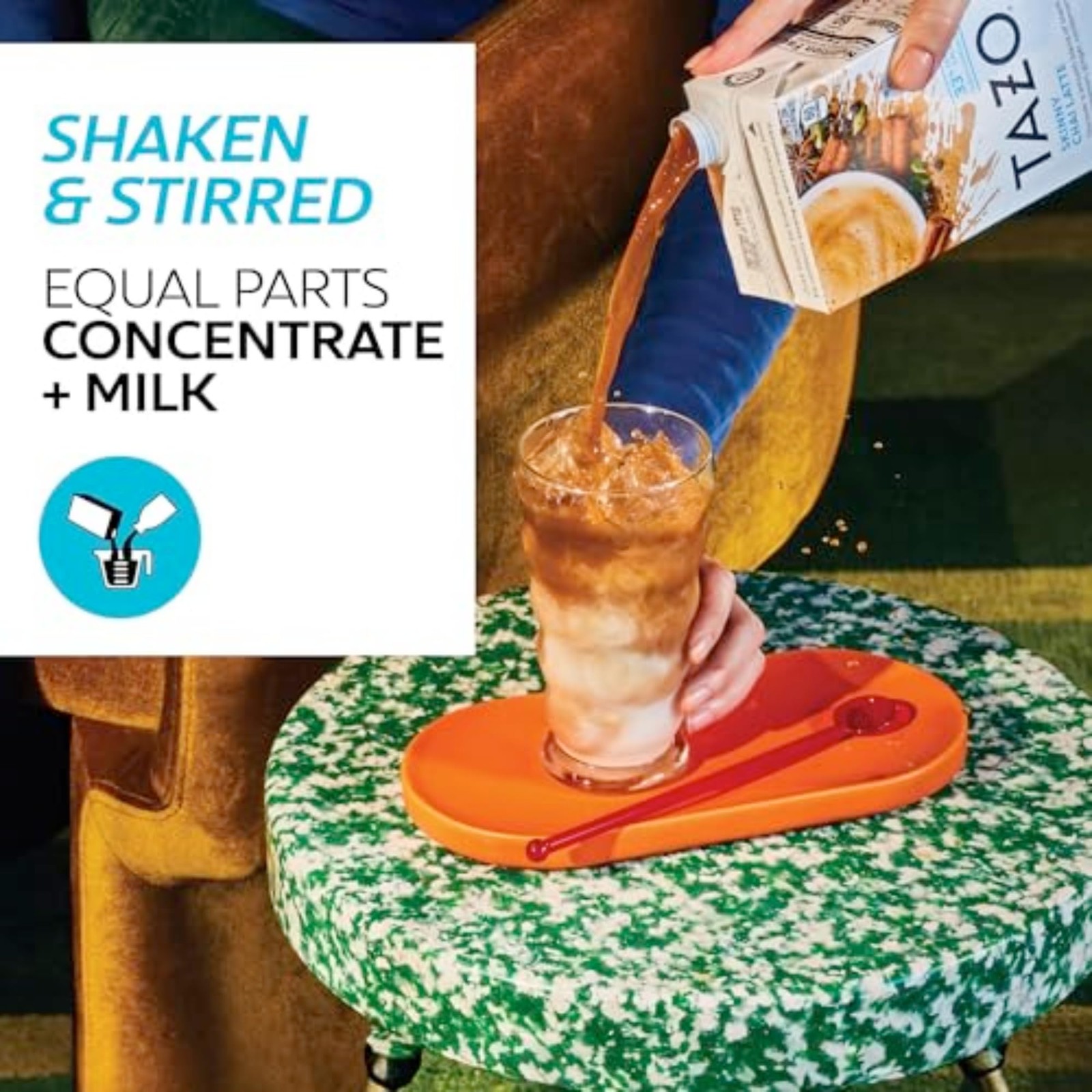 TAZO Skinny Chai Latte Concentrate, Hot or Iced Black Tea, Easy-to-Serve, Eve…