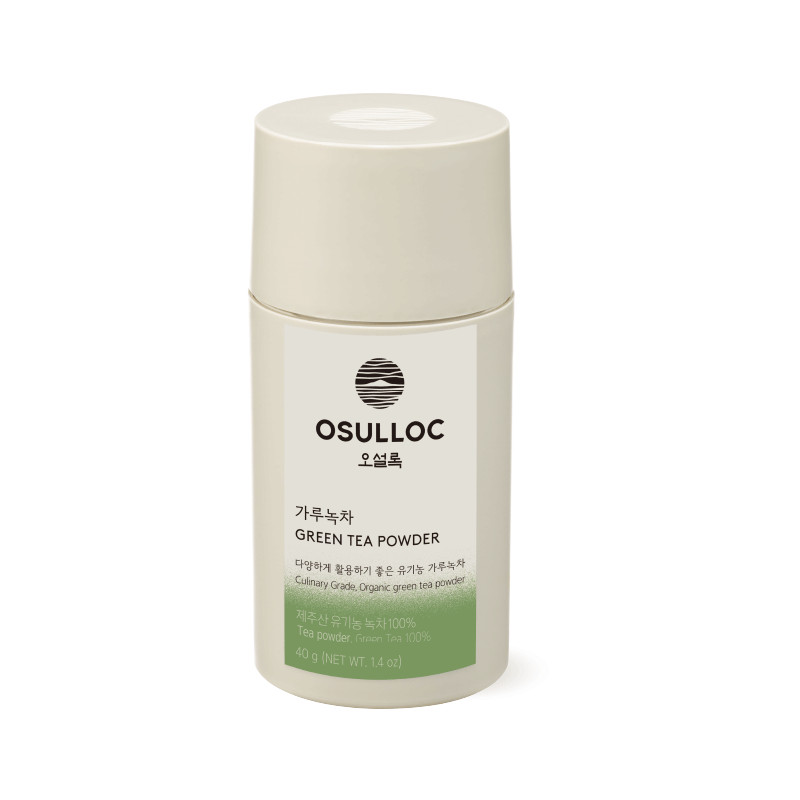 OSULLOC Green Tea Powder 40g – Jeju Mild Green Tea for Latte, Baking & Daily Use