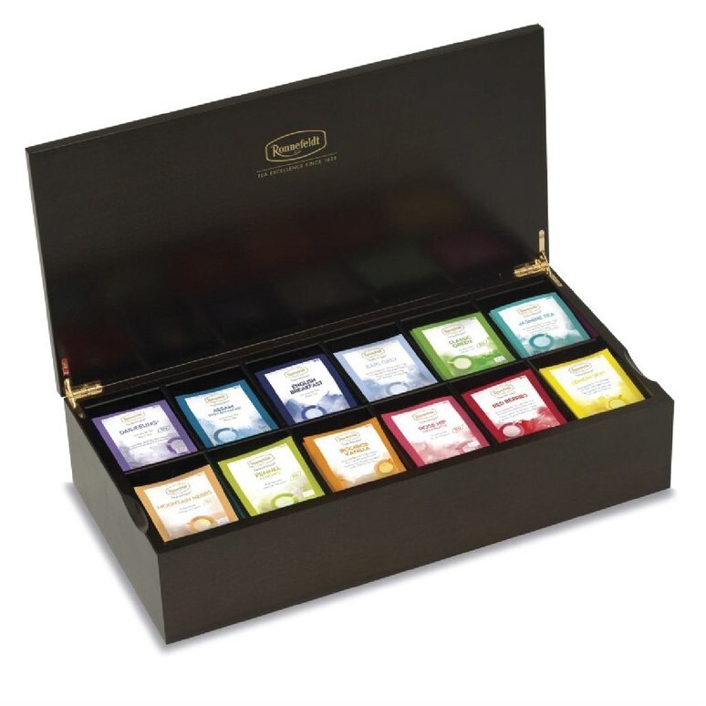 Ronnefeldt – Black Wood Teavelope Presentation Box filled with 150 Teavelopes