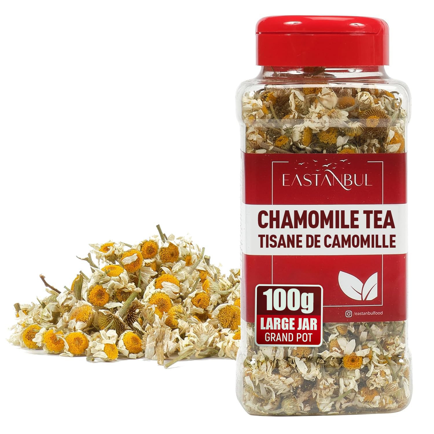 Chamomile Flowers Loose Dried, 3.5Oz, Dried Chamomile Tea Loose Leaf, Flor De Ma