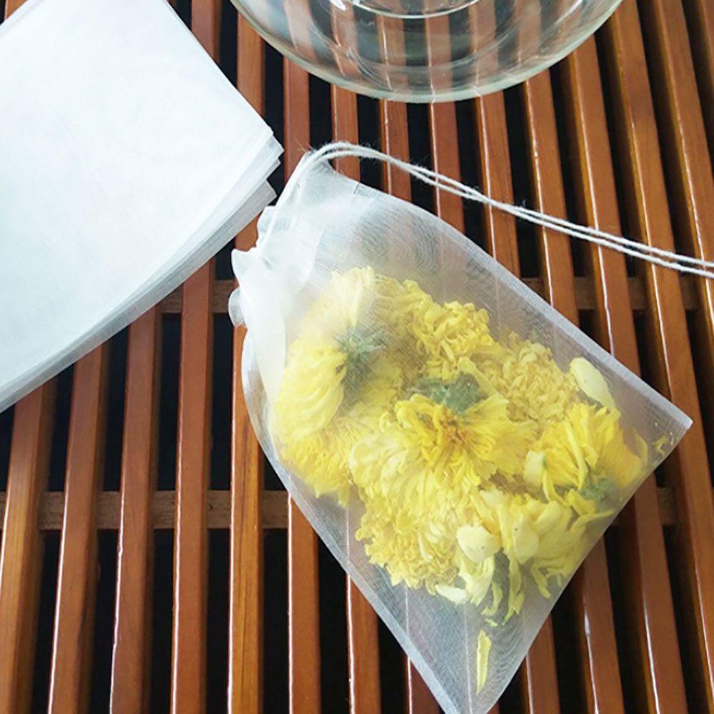 Assorted Sizes Nylon Empty Teabags Loose Herbs Tea Bags with Drawstring