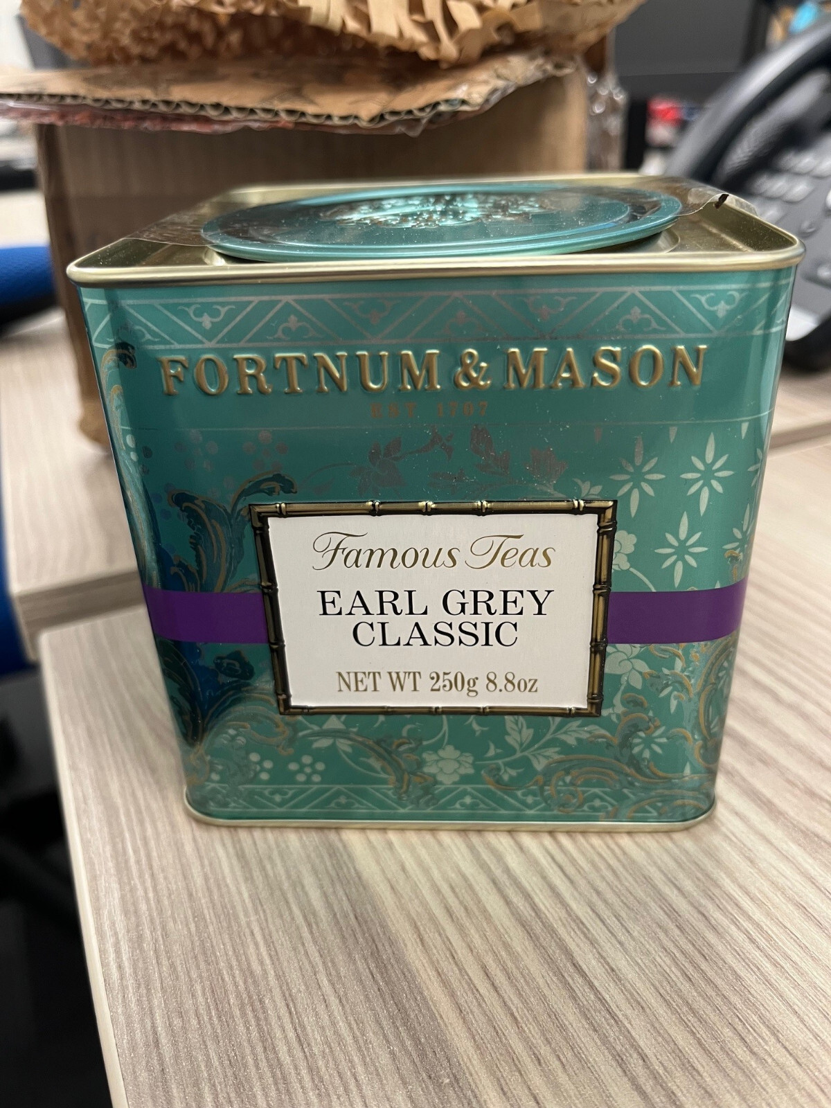 Fortnum and Mason UK Earl Grey Classic Tea, 250g Loose Leaf Caddy