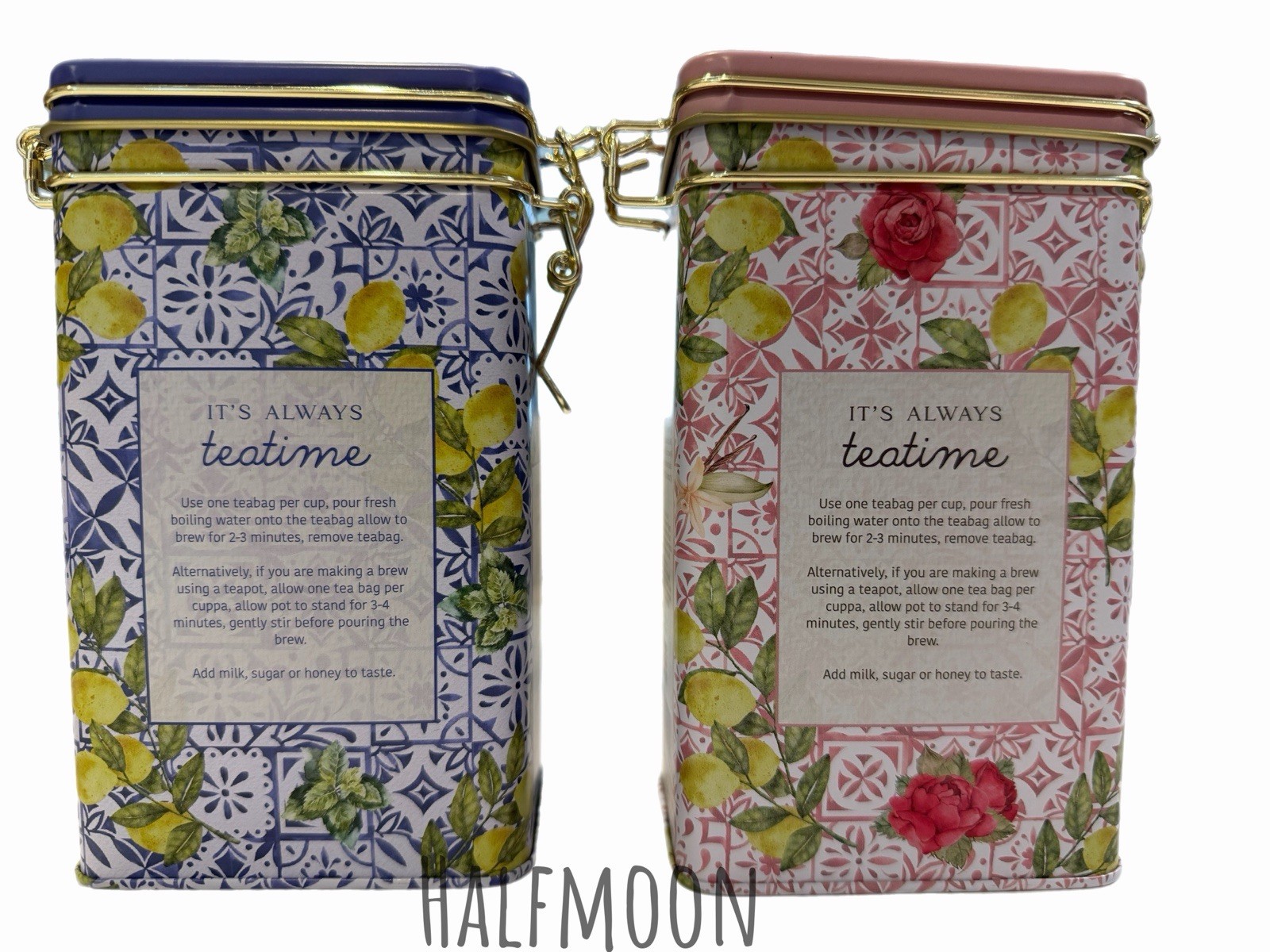 Charbrew Lemon Mint Tea & Lemon Vanilla Rosebud Tea 60 Bags Each