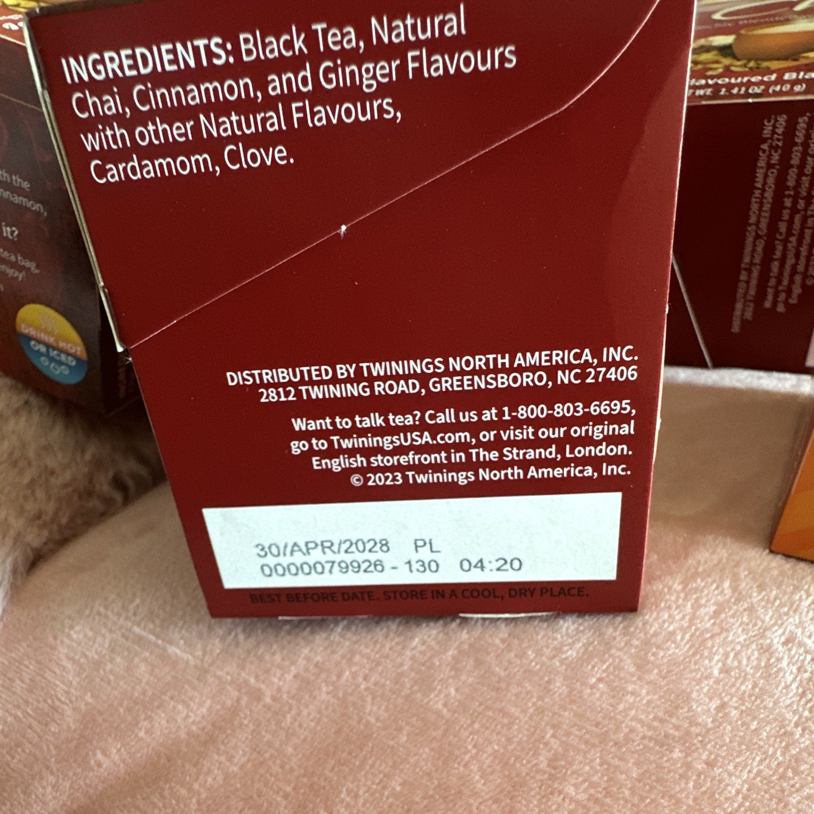 Twinings Chai Black Tea Bags, Cinnamon Cardamom Clove Ginger, 20ct 1.41oz