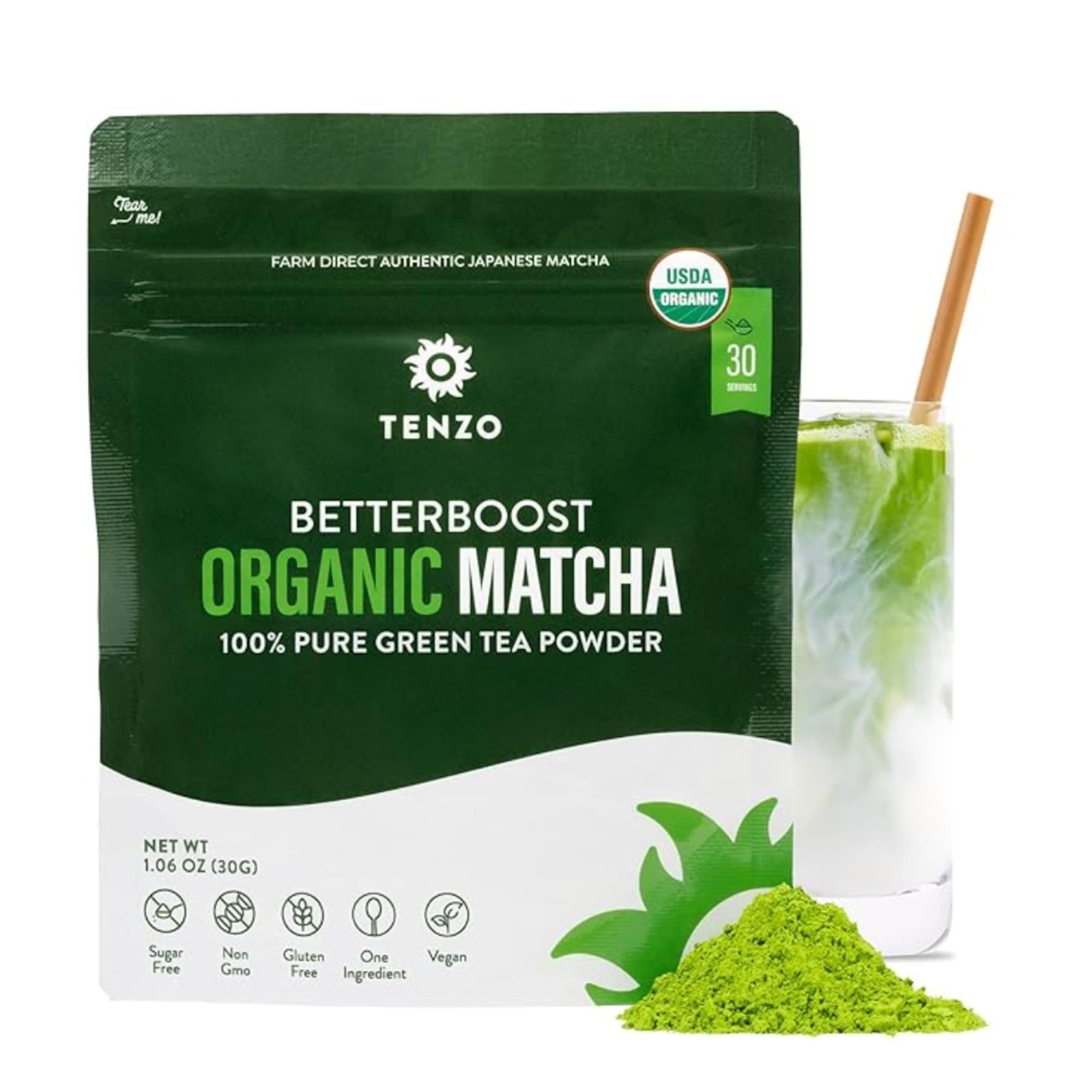 Tenzo Matcha Green Tea Powder – USDA Organic Premium Grade – Authentic Japane…