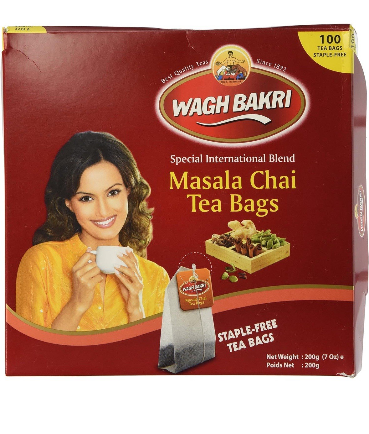 Wagh Bakri Masala Chai 100 Masala Chai Special International Blend 100 Tea Bags