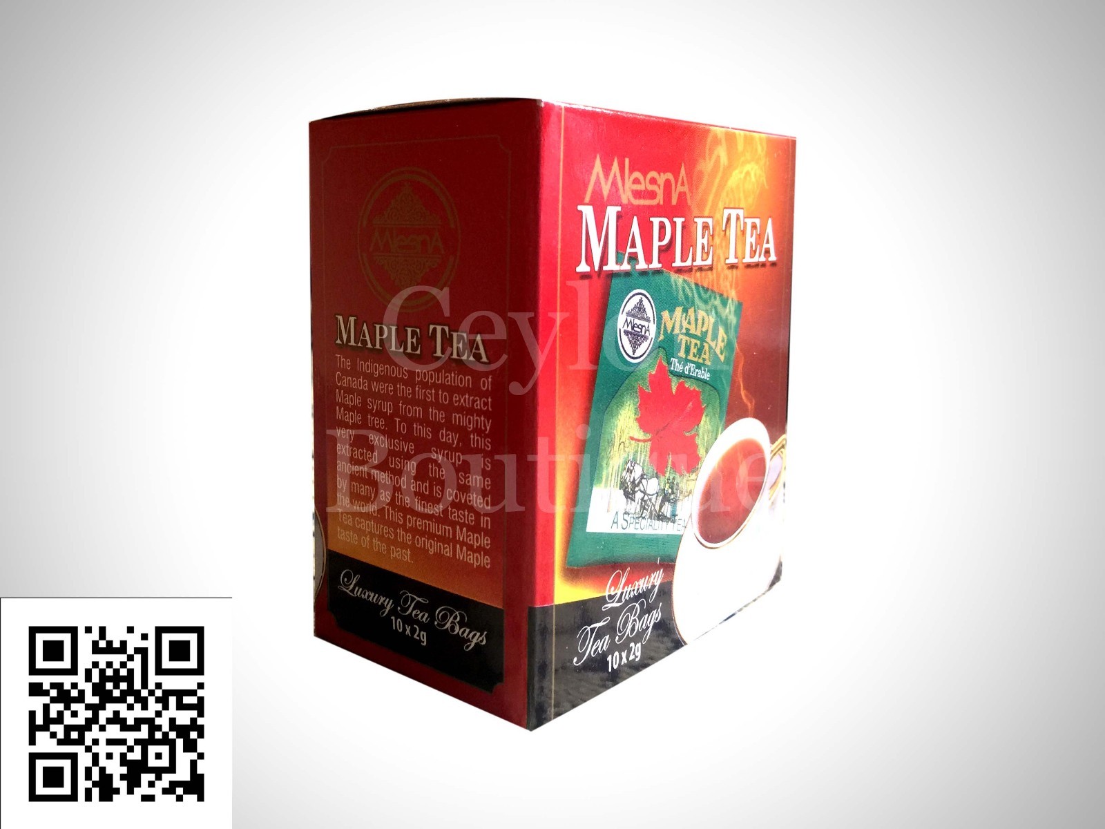 Mlesna Maple flavored pure Ceylon tea 10 Tea Bags