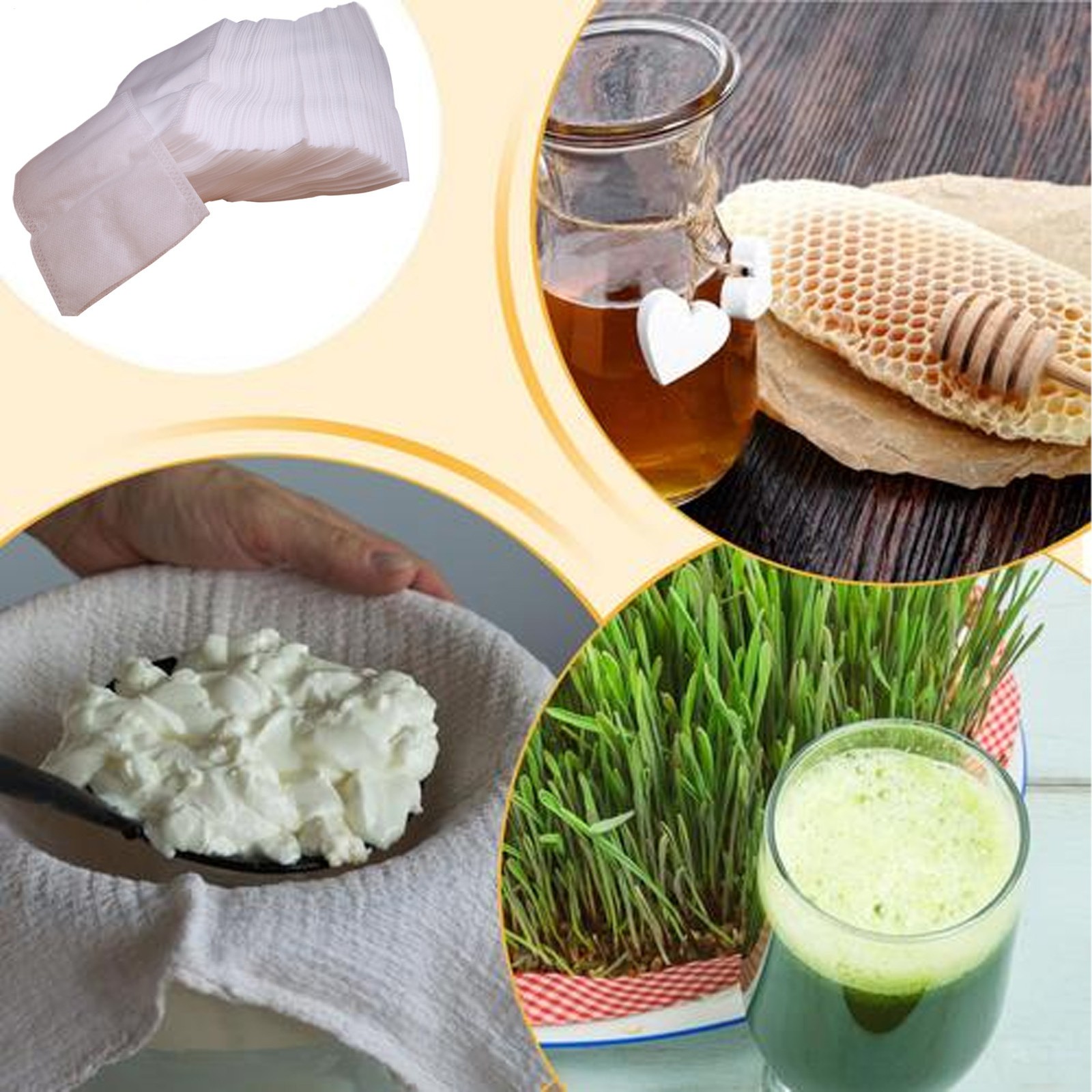 100x Tea Filter Bag Tea Bags For Loose Tea Reusable Empty Tea Filter Bags